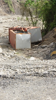在歷經多場降雨後已被沖毀